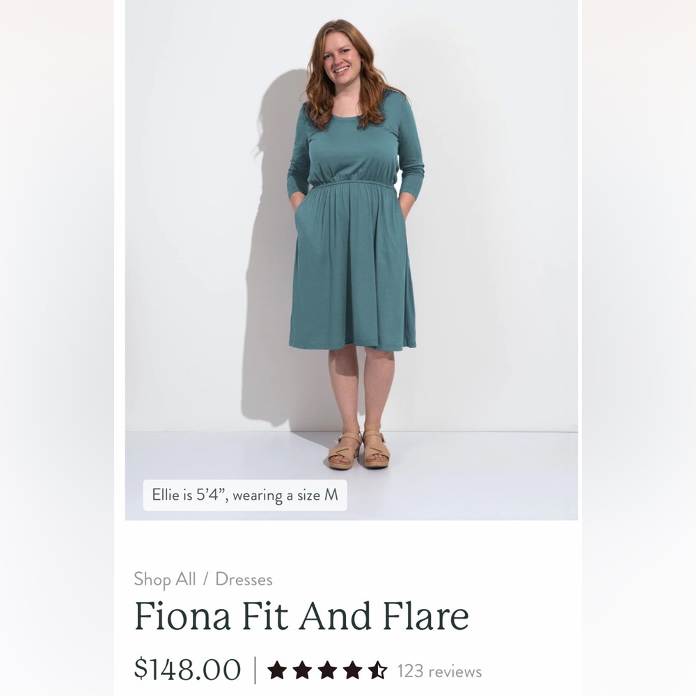Wool& Fiona Fit and Flare Size M Blue